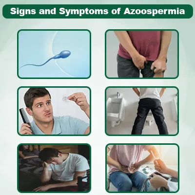 Signs and symptoms of azoospermia